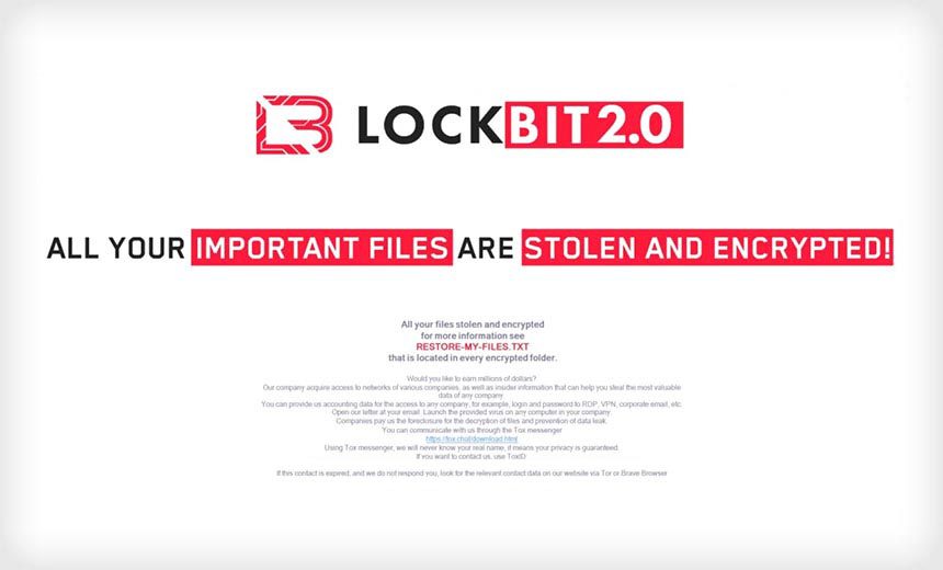 Bild på lockbit ransomware